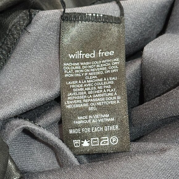 Aritzia Wilfred Free Daria Pant High Waist UnReal Leather Leggings Black Boho XS - Picture 4 of 12